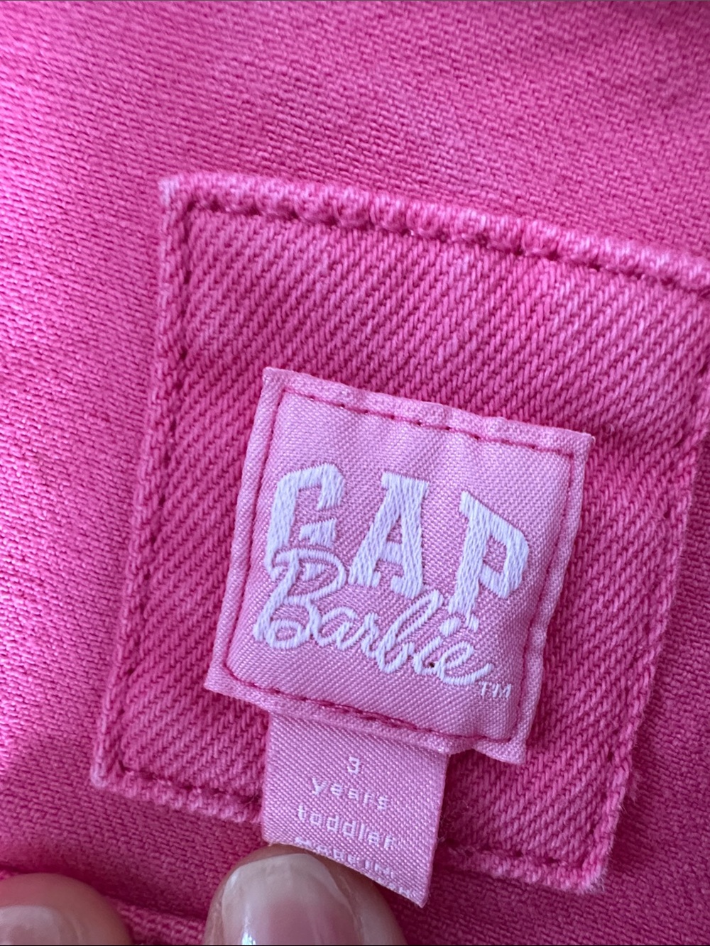 Barbie Pink Mommy & daughter Denim Jackets - Vibrant Fuchsia Wash- Gap Brand - Picture 4 of 6